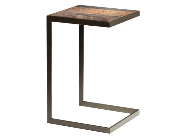 Taos Side Table, Barnwood -- Trade Show Rental Furniture