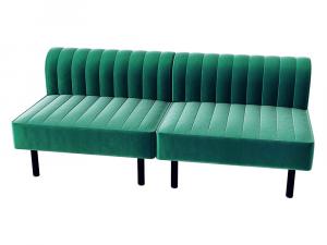 Endless Square Low Back Loveseat -- Trade Show Furniture Rental