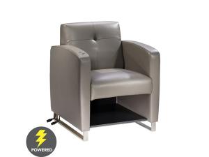 Tech Chair w/ Power (CECH-017)-- Trade Show Rental Furniture